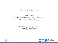 Curves and Surfaces