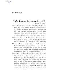 H. Res. 668 in the House of Representatives, U.S