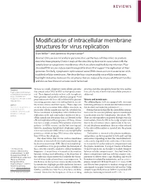 Modification of Intracellular Membrane Structures for Virus Replication