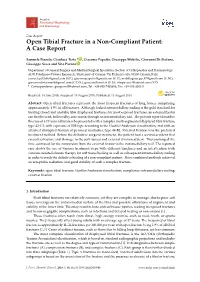 Open Tibial Fracture in a Non-Compliant Patient: a Case Report