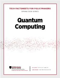 Quantum Computing Factsheet