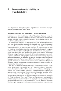5 from Untranslatability to Translatability