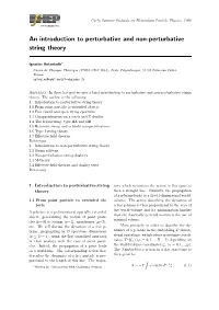 An Introduction to Perturbative and Non-Perturbative String Theory