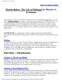 Martin Buber: the Life of Dialogue by Maurice S. Friedman