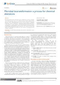 Smitha MS, Singh S, Singh R. Microbial Biotransformation: a Process for Chemical Alterations