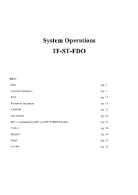 System Operations IT-ST-FDO