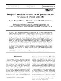 Temporal Trends in Cusk Eel Sound Production at a Proposed US Wind Farm Site