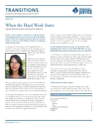 TRANSITIONS Transitional Justice News from Around the World