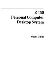 Zenith Z-150 PC Users and Operations Manual Guide.Pdf