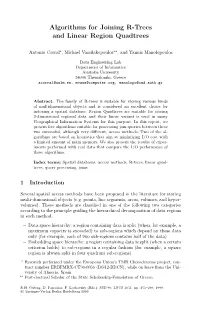 Algorithms for Joining R-Trees and Linear Region Quadtrees