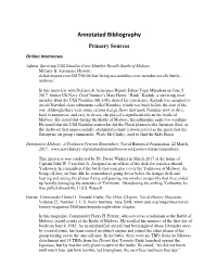Annotated Bibliography Primary Sources