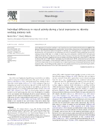 Individual Differences in Neural Activity During a Facial Expression Vs