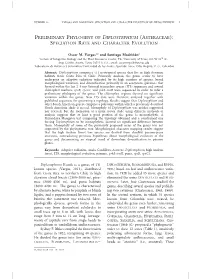 Preliminary Phylogeny of Diplostephium (Asteraceae): Speciation Rate and Character Evolution