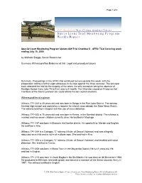 Sierra Leone Trial Monitoring Program Weekly Report