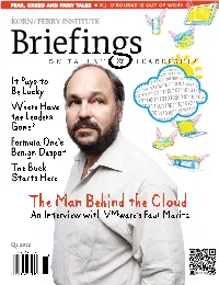 The Man Behind the Cloud an Interview with Vmware’S Paul Maritz
