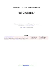 JNL SERIES TRUST Form NPORT-P Filed 2019-11-27