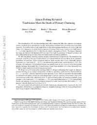 Linear Probing Revisited: Tombstones Mark the Death of Primary Clustering