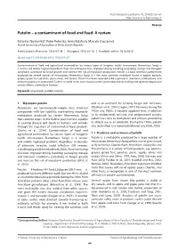 Patulin – a Contaminant of Food and Feed: a Review