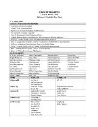 Roster of June 2021 House of Delegates