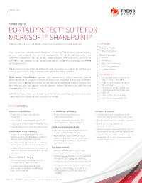 Portalprotect Suite for Microsoft Sharepoint Datasheet