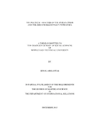 The Political Analysis of the Syrian Crisis and the Zero-Problem Policy with Syria