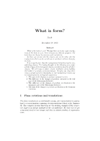 What Is Form?