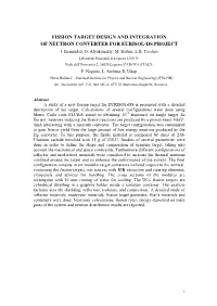 Fission Target Design and Integration of Neutron Converter for Eurisol-Ds Project J