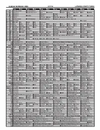 Sunday Morning Grid 1/17/16 Latimes.Com/Tv Times