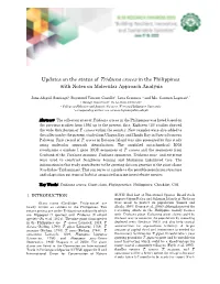 Updates on the Status of Tridacna Crocea in the Philippines with Notes on Molecular Approach Analysis