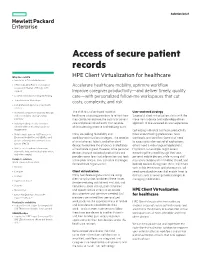 Access of Secure Patient Records