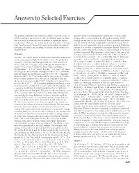 Answers to Selected Exercises