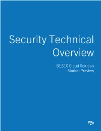 BES10 Cloud Solution-Security Technical Overview