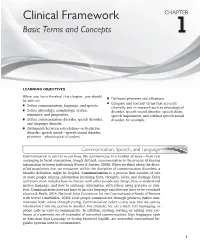 Clinical Framework CHAPTER Basic Terms and Concepts 1