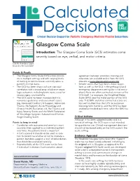 Glasgow Coma Scale