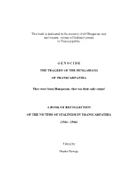 Hungarian Genocide in Transcarpathia