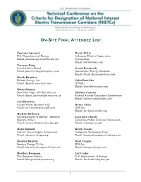 On-Site Final Attendee List