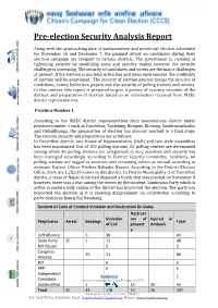 Pre-Election Security Analysis Report