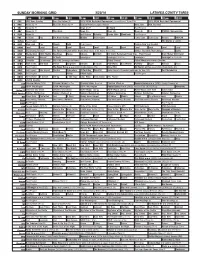 Sunday Morning Grid 3/20/16 Latimes.Com/Tv Times