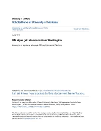 UM Signs Grid Standouts from Washington