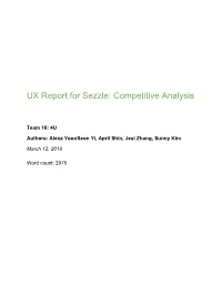 UX Report for Sezzle: Competitive Analysis