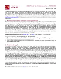 CIBC Private Wealth Advisors, Inc. – FORM CRS