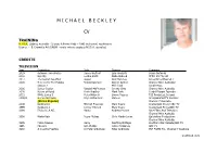 M I C H a E L B E C K L E Y Cv
