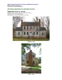 Nathaniel Jones Jr. House Façade View Rear View