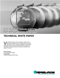 Thin Client Visualization for Virtualized Systems Technical White Paper