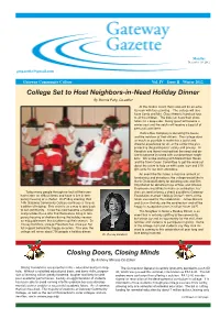 Closing Doors, Closing Minds College Set to Host Neighbors-In-Need