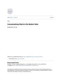Conceptualizing Shari'a in the Modern State