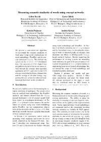 Measuring Semantic Similarity of Words Using Concept Networks