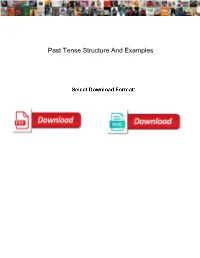 Past Tense Structure and Examples