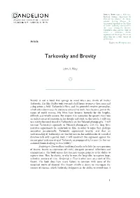 Tarkovsky and Brevity