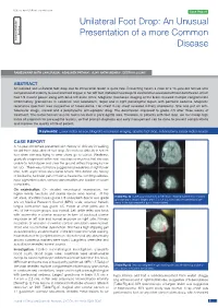 Unilateral Foot Drop: an Unusual Presentation of a More Common
